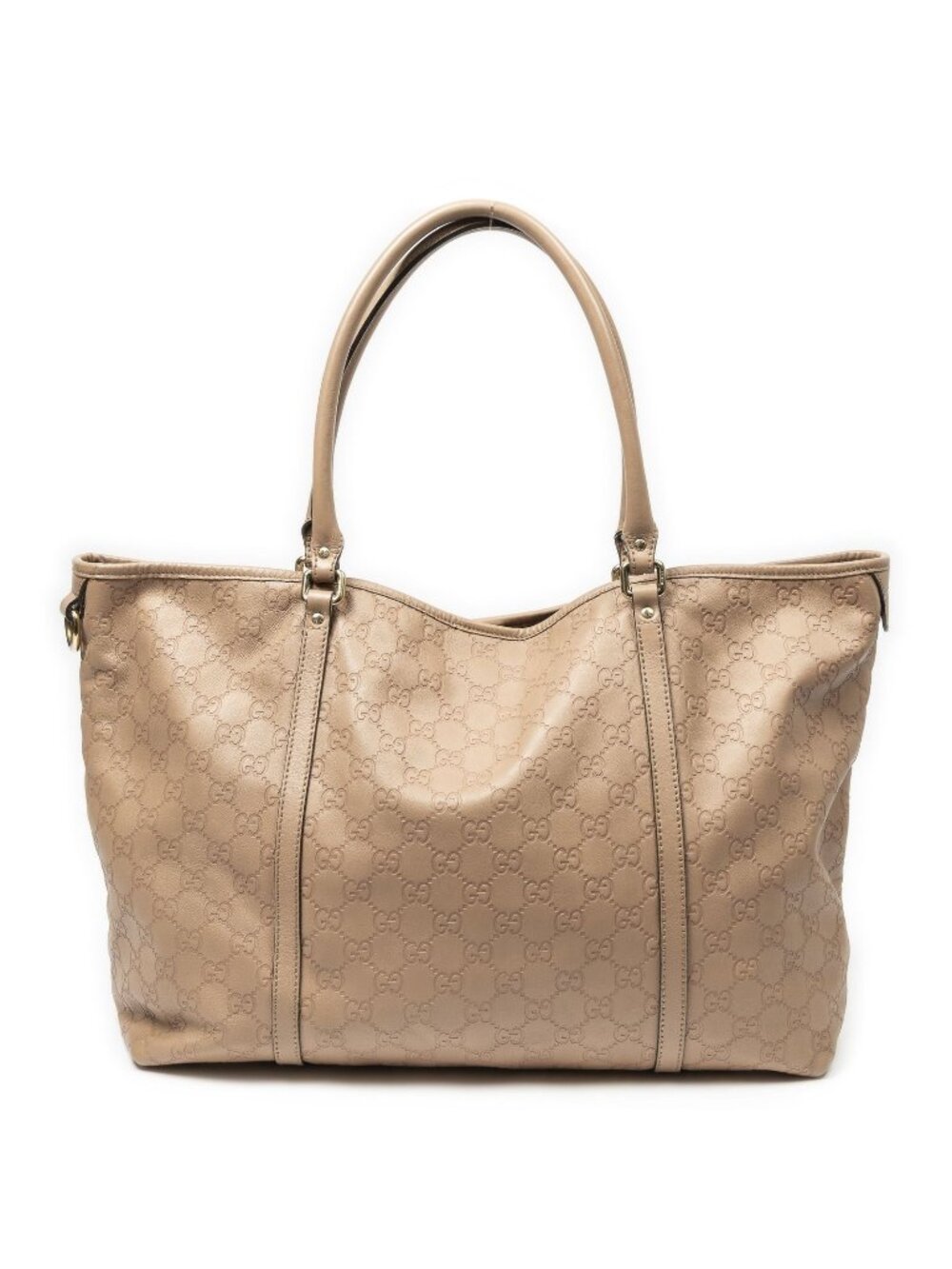 Gucci Large Shape Wide Open Tote Bag Salmon Pink Guccissima